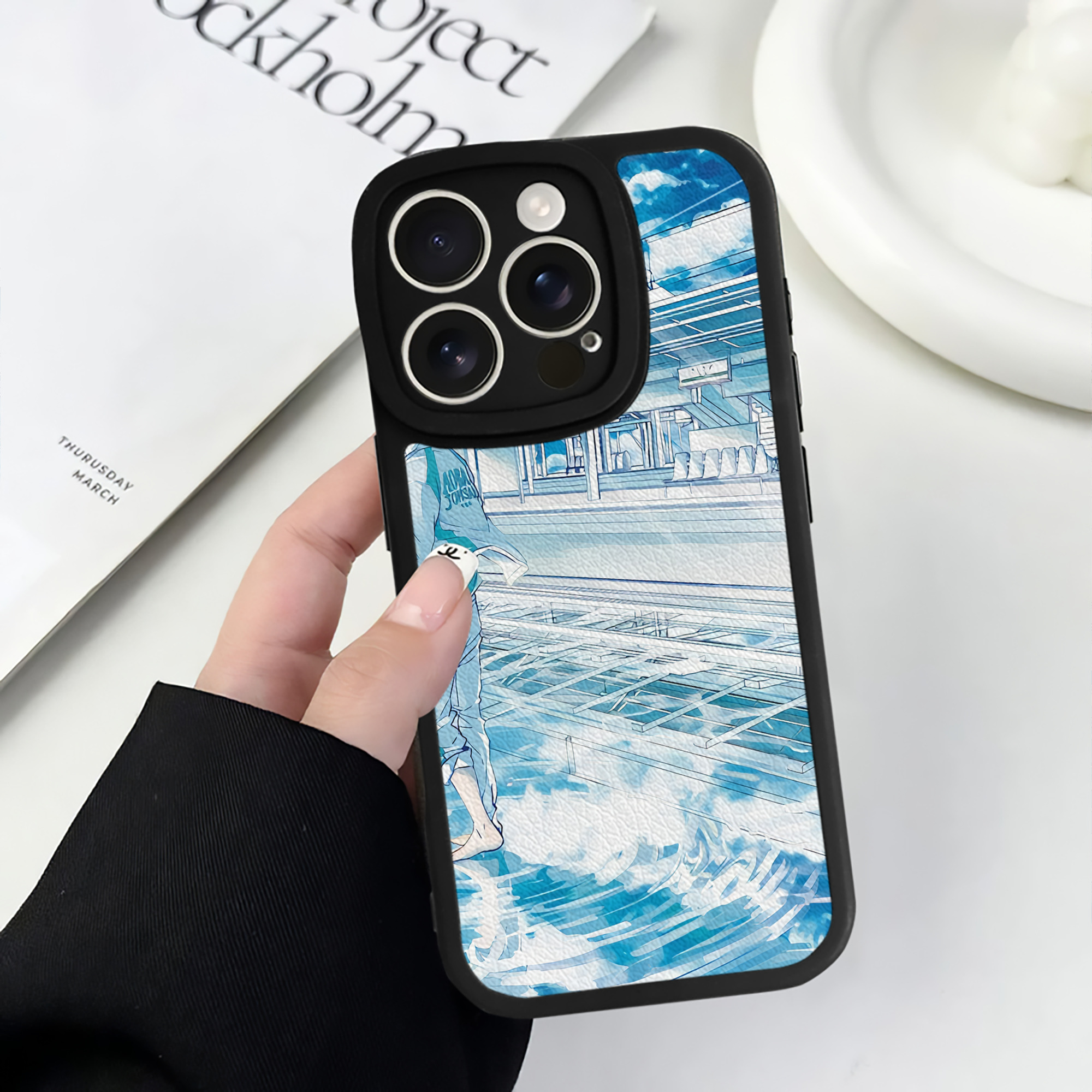 （画像用） ハイキュー!! Haikyu!! 【iPhone 16シリーズ対応】シリコンスマホケース（レザー調） 材質：シリコン